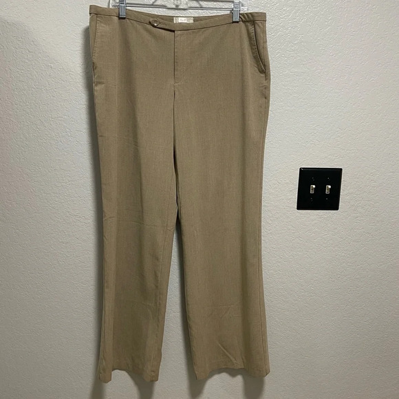 Old Navy Women's Low Waist Stretch Tan Wide Leg Trousers Size 12 - Picture 1 of 6